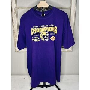 LSU Tigers Louisiana State 2014 Outback Bowl Tampa Men Size XL T-shirt